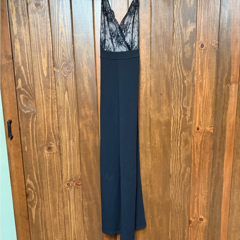Mind Code Black and Lace Evening Dress